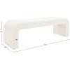 SAFAVIEH Couture Collection Caralynn Mid-Century Modern White Faux Lamb’s Wool Bench (Fully Assembled)