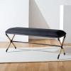 SAFAVIEH Couture Collection Carmelo Coastal Black Linen Hemp Wrapped Bench(Black)