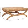 SAFAVIEH Couture Collection Caycee Coastal Tropical Natural Water Hyacinth Solid Wood Table (Fully Assembled)