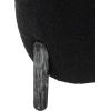 SAFAVIEH Couture Collection Clarabella Ivory Boucle/Black Round Upholstered Footrest Ottoman (Fully Assembled)(Black)