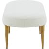 SAFAVIEH Couture Collection Corinna Glam Ivory Boucle/Gold Leg Oval Bench
