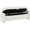 SAFAVIEH Couture Collection Danianna Light Brown Boucle Storage Ottoman (Fully Assembled)(Ivory)