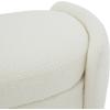 SAFAVIEH Couture Collection Danianna Light Brown Boucle Storage Ottoman (Fully Assembled)(Ivory)
