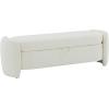 SAFAVIEH Couture Collection Danianna Light Brown Boucle Storage Ottoman (Fully Assembled)(Ivory)