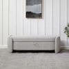 SAFAVIEH Couture Collection Danianna Light Brown Boucle Storage Ottoman (Fully Assembled)(Light Brown)
