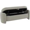 SAFAVIEH Couture Collection Danianna Light Brown Boucle Storage Ottoman (Fully Assembled)(Light Brown)