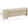 SAFAVIEH Couture Collection Danianna Light Brown Boucle Storage Ottoman (Fully Assembled)(Oatmeal)