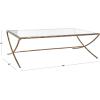 SAFAVIEH Couture Collection Debbie Brass Metal Rectangle Coffee Table (Fully Assembled)(Brass)