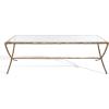 SAFAVIEH Couture Collection Debbie Brass Metal Rectangle Coffee Table (Fully Assembled)(Brass)