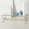 SAFAVIEH Couture Collection Debbie Brass Metal Rectangle Coffee Table (Fully Assembled)(Brass)