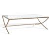 SAFAVIEH Couture Collection Debbie Brass Metal Rectangle Coffee Table (Fully Assembled)(Brass)