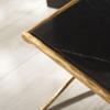 SAFAVIEH Couture Collection Debbie Brass Metal Rectangle Coffee Table (Fully Assembled)(Brass/Black)