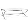 SAFAVIEH Couture Collection Debbie Brass Metal Rectangle Coffee Table (Fully Assembled)(Silver)