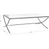 SAFAVIEH Couture Collection Debbie Brass Metal Rectangle Coffee Table (Fully Assembled)(Silver)