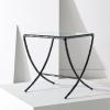 SAFAVIEH Couture Collection Debbie Silver Square Metal Accent Table (Fully Assembled)(Black)