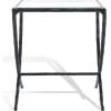 SAFAVIEH Couture Collection Debbie Silver Square Metal Accent Table (Fully Assembled)(Black)