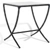 SAFAVIEH Couture Collection Debbie Silver Square Metal Accent Table (Fully Assembled)(Black/White)