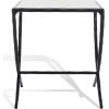 SAFAVIEH Couture Collection Debbie Silver Square Metal Accent Table (Fully Assembled)(Black/White)