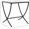 SAFAVIEH Couture Collection Debbie Silver Square Metal Accent Table (Fully Assembled)(Black/White)
