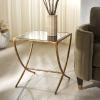 SAFAVIEH Couture Collection Debbie Silver Square Metal Accent Table (Fully Assembled)(Brass/Black)