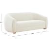 SAFAVIEH Couture Collection Emiliana Contemporary Ivory Boucle Sofa (Fully Assembled)