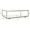 SAFAVIEH Couture Collection Florabella Mirrored Bronze Rectangular Coffee Table (Fully Assembled)