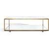 SAFAVIEH Couture Collection Florabella Mirrored Bronze Rectangular Coffee Table (Fully Assembled)