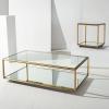 SAFAVIEH Couture Collection Florabella Mirrored Bronze Rectangular Coffee Table (Fully Assembled)