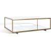 SAFAVIEH Couture Collection Florabella Mirrored Bronze Rectangular Coffee Table (Fully Assembled)