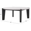 SAFAVIEH Couture Collection Garcia Natural Solid Wood/White Marble Top Round Coffee Table(Black/White)