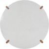 SAFAVIEH Couture Collection Garcia Natural Solid Wood/White Marble Top Round Coffee Table(Natural/White)