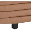 SAFAVIEH Couture Collection Jaymie Camel/Black Oval Faux Vegan Leather Storage Bench Lift Top for Bedroom Living Room(Camel/Black)