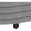 SAFAVIEH Couture Collection Jaymie Camel/Black Oval Faux Vegan Leather Storage Bench Lift Top for Bedroom Living Room(Dark Grey/Black)