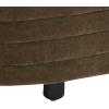 SAFAVIEH Couture Collection Jaymie Camel/Black Oval Faux Vegan Leather Storage Bench Lift Top for Bedroom Living Room(Dark Olive/Black)