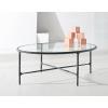 SAFAVIEH Couture Collection Jessa Silver Metal Oval Coffee Table (Fully Assembled)(Black)