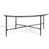 SAFAVIEH Couture Collection Jessa Silver Metal Oval Coffee Table (Fully Assembled)(Black)