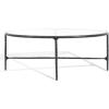 SAFAVIEH Couture Collection Jessa Silver Metal Oval Coffee Table (Fully Assembled)(Black)