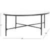 SAFAVIEH Couture Collection Jessa Silver Metal Oval Coffee Table (Fully Assembled)(Black)