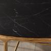SAFAVIEH Couture Collection Jessa Silver Metal Oval Coffee Table (Fully Assembled)(Brass/Black)