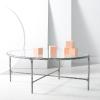 SAFAVIEH Couture Collection Jessa Silver Metal Oval Coffee Table (Fully Assembled)(Silver)