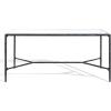 SAFAVIEH Couture Collection Jessa Silver Metal/Glass Top Rectangle Coffee Table (Fully Assembled)(Black)