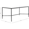 SAFAVIEH Couture Collection Jessa Silver Metal/Glass Top Rectangle Coffee Table (Fully Assembled)(Black)