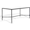 SAFAVIEH Couture Collection Jessa Silver Metal/Glass Top Rectangle Coffee Table (Fully Assembled)(Black)