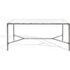 SAFAVIEH Couture Collection Jessa Silver Metal/Glass Top Rectangle Coffee Table (Fully Assembled)(Silver)