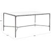 SAFAVIEH Couture Collection Jessa Silver Metal/Glass Top Rectangle Coffee Table (Fully Assembled)(Silver)