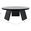 SAFAVIEH Couture Collection Julianna Mid-Century Modern Black Round Coffee Table(Black)