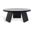 SAFAVIEH Couture Collection Julianna Mid-Century Modern Black Round Coffee Table(Black)