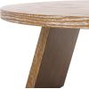 SAFAVIEH Couture Collection Julianna Mid-Century Modern Black Round Coffee Table(Rustic Oak)