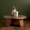 SAFAVIEH Couture Collection Julianna Mid-Century Modern Black Round Coffee Table(Rustic Oak)