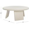 SAFAVIEH Couture Collection Julianna Mid-Century Modern Black Round Coffee Table(White Washed)